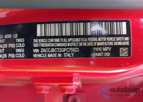 2016 Jeep Renegade Trailhawk из США, поврежденный, VIN ZACCJBCT2GPC75823